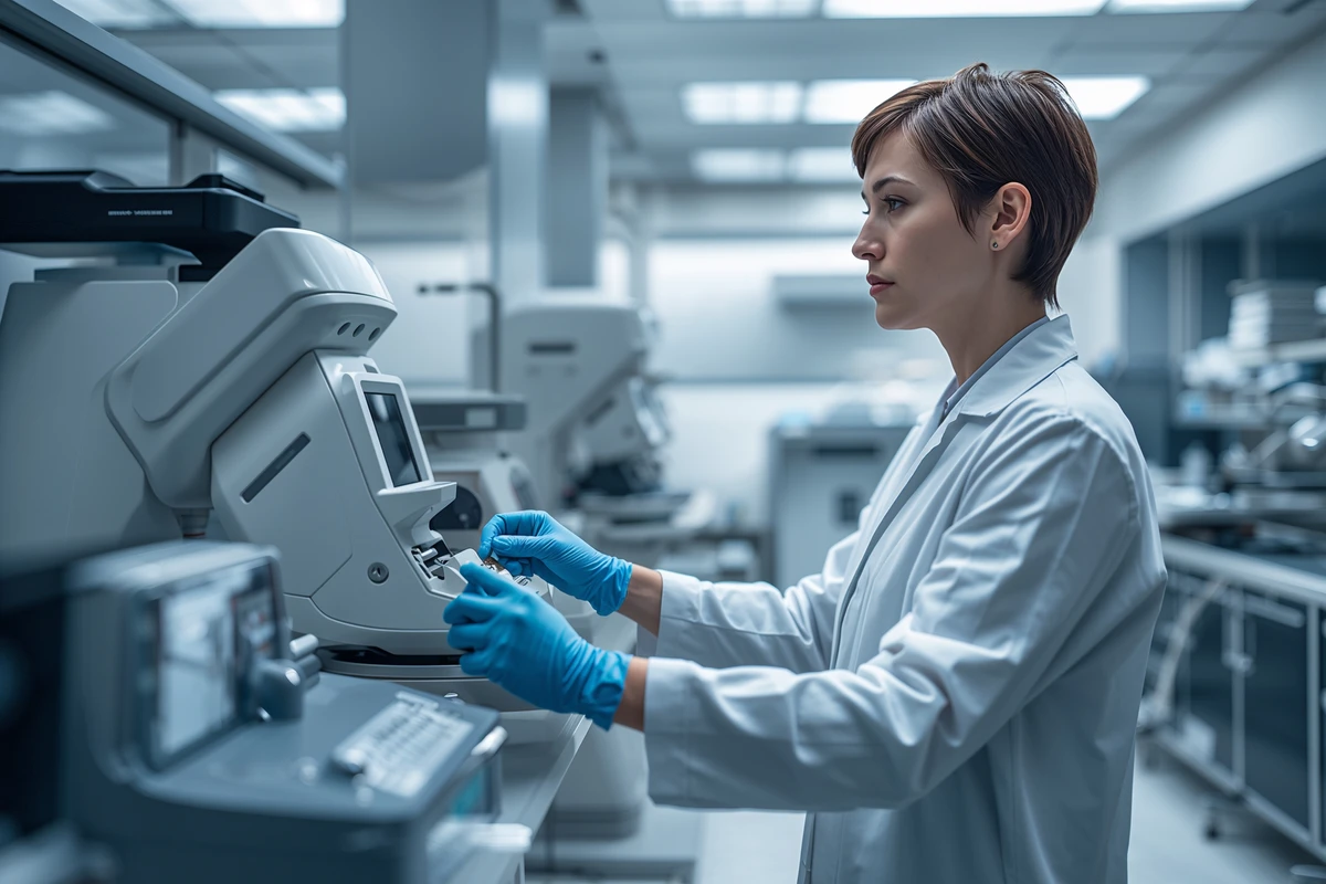 Medical screening and diagnostic equipment in professional laboratory