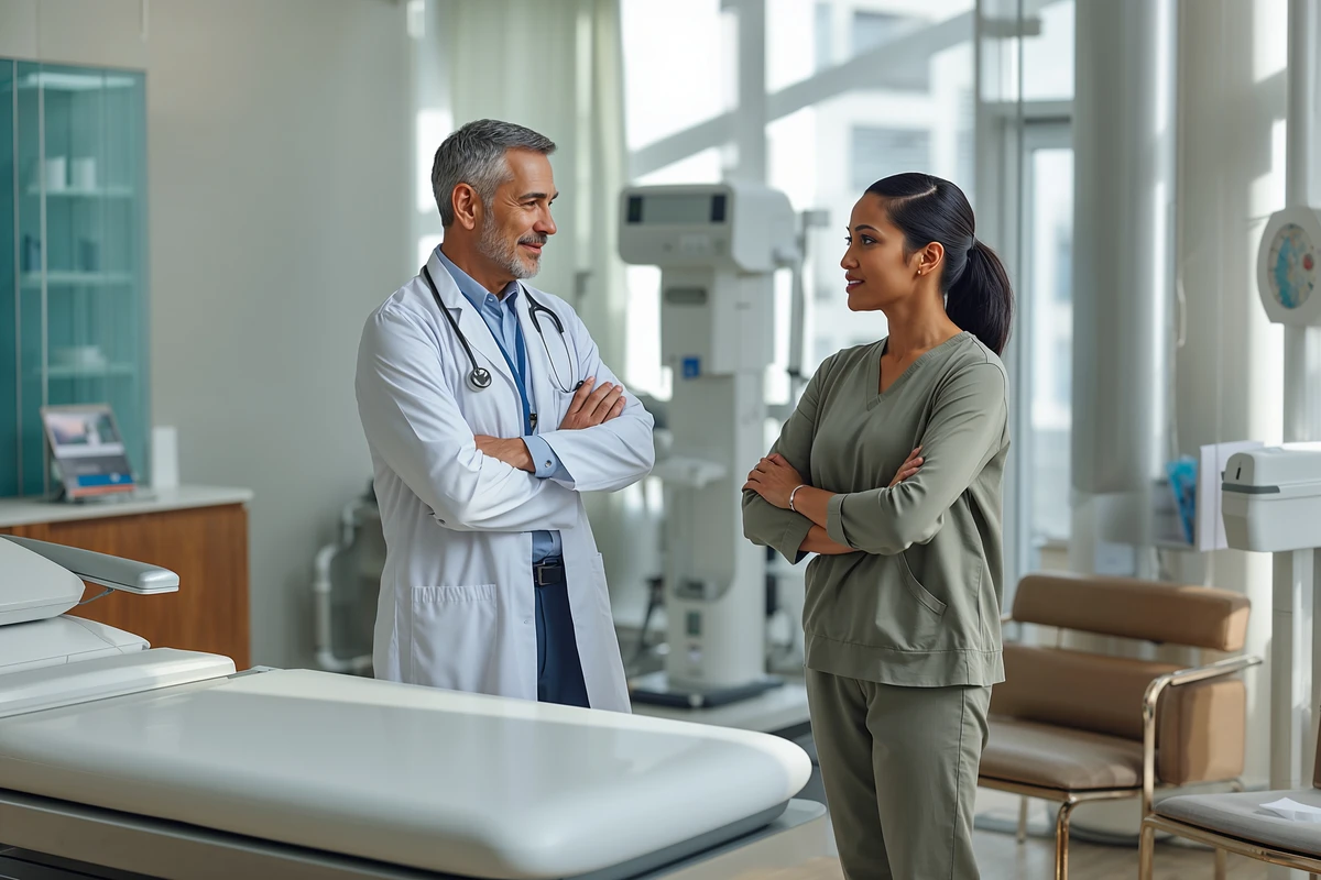 Doctor and patient discussing wellness goals during consultation